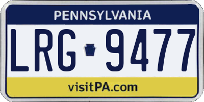PA license plate LRG9477