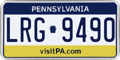 PA license plate LRG9490
