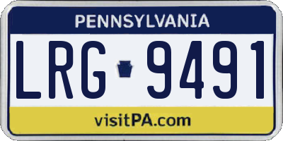 PA license plate LRG9491