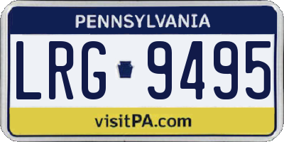 PA license plate LRG9495