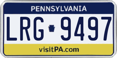 PA license plate LRG9497