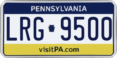 PA license plate LRG9500