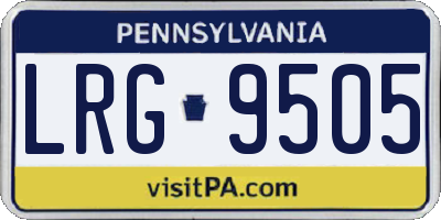 PA license plate LRG9505