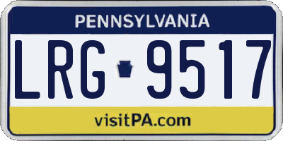 PA license plate LRG9517