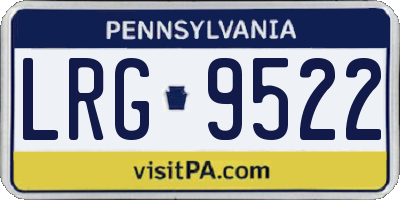 PA license plate LRG9522