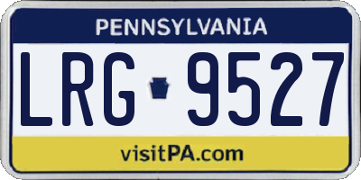 PA license plate LRG9527