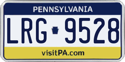 PA license plate LRG9528