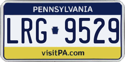 PA license plate LRG9529