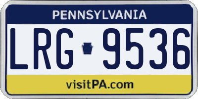 PA license plate LRG9536