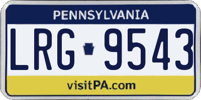 PA license plate LRG9543
