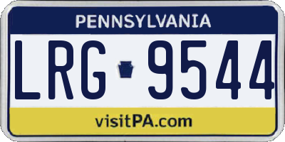 PA license plate LRG9544