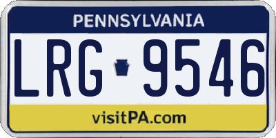 PA license plate LRG9546