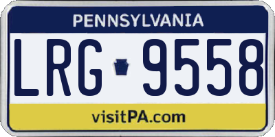 PA license plate LRG9558