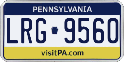 PA license plate LRG9560