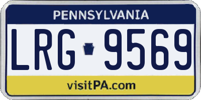 PA license plate LRG9569