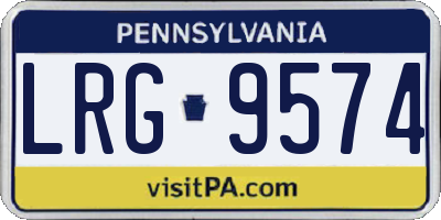 PA license plate LRG9574