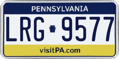 PA license plate LRG9577