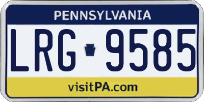 PA license plate LRG9585
