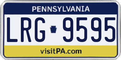PA license plate LRG9595