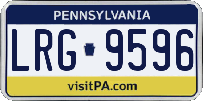 PA license plate LRG9596