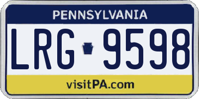 PA license plate LRG9598