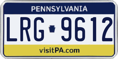 PA license plate LRG9612