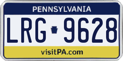 PA license plate LRG9628
