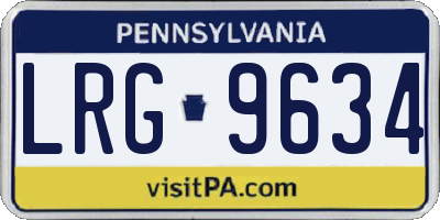 PA license plate LRG9634