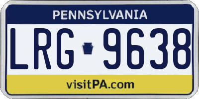 PA license plate LRG9638