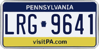 PA license plate LRG9641