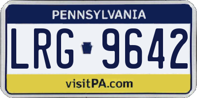 PA license plate LRG9642