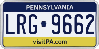 PA license plate LRG9662