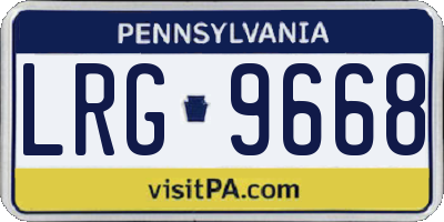 PA license plate LRG9668