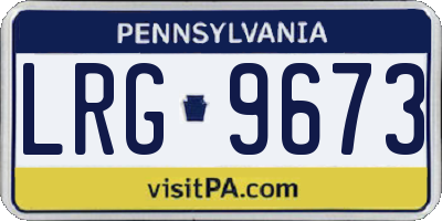 PA license plate LRG9673