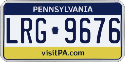 PA license plate LRG9676