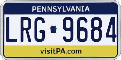 PA license plate LRG9684