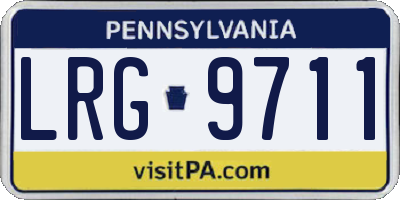 PA license plate LRG9711