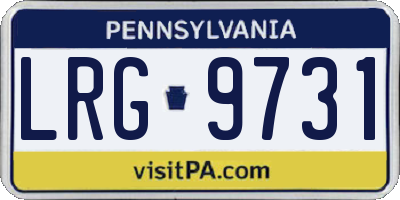 PA license plate LRG9731
