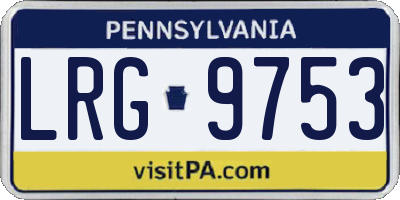 PA license plate LRG9753
