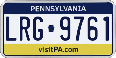 PA license plate LRG9761