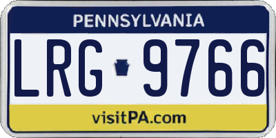 PA license plate LRG9766