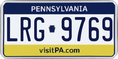 PA license plate LRG9769