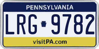 PA license plate LRG9782