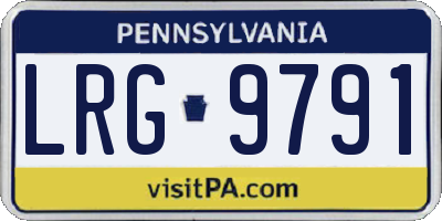 PA license plate LRG9791