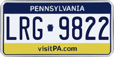 PA license plate LRG9822
