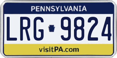 PA license plate LRG9824