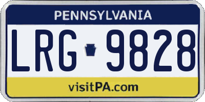 PA license plate LRG9828