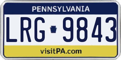 PA license plate LRG9843