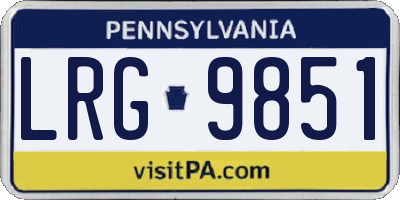 PA license plate LRG9851