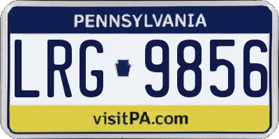 PA license plate LRG9856